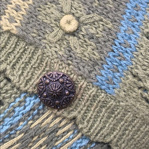 Green and blue cardigan - Picture 7 of 7